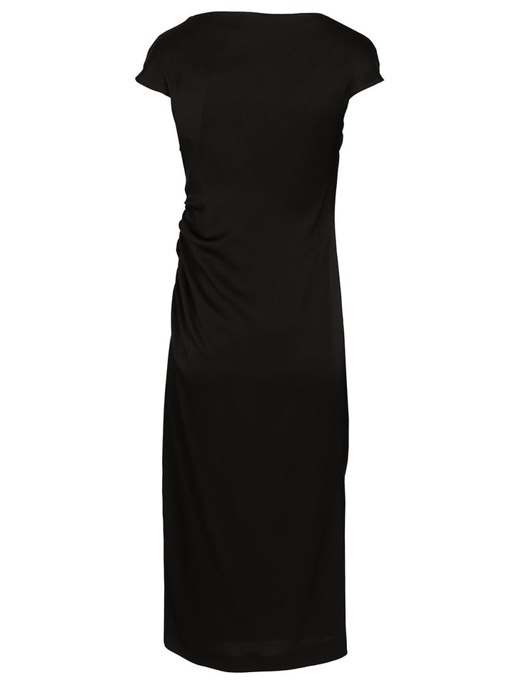 Max Mara Studio Shiny Cady Dress Dresses - Black | 1485fec94fe0a4d9f525d078176038cc692cbc04