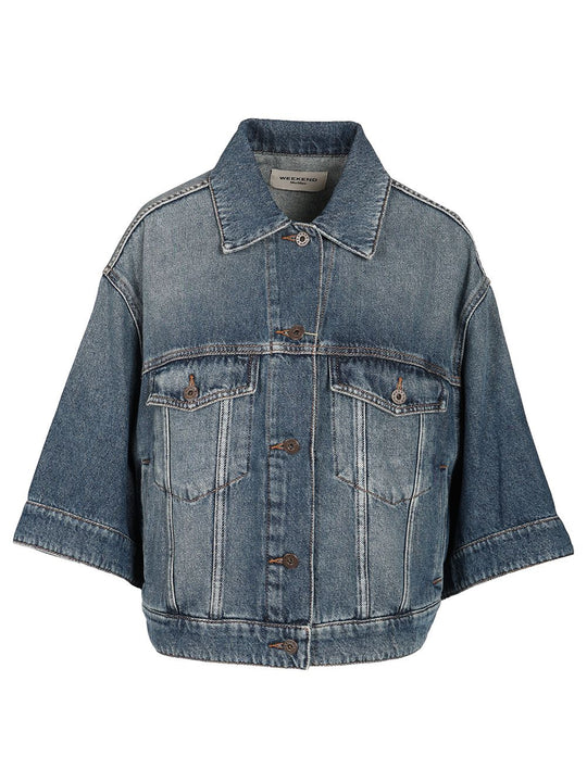 Half-Sleeved Jacket Jackets Blue