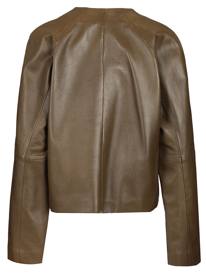 Max Mara Crew Neck Jacket Jackets - Green | 48bbb8fe7b4c45eb111941476187f0ea31532abe