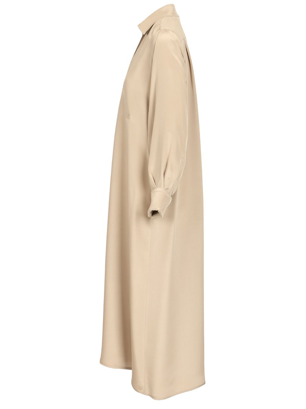 Max Mara Polo Dress In Silk Crêpe De Chine Dresses - Beige | 2de56afbe75f2470b480b7695207f3bdc119813a