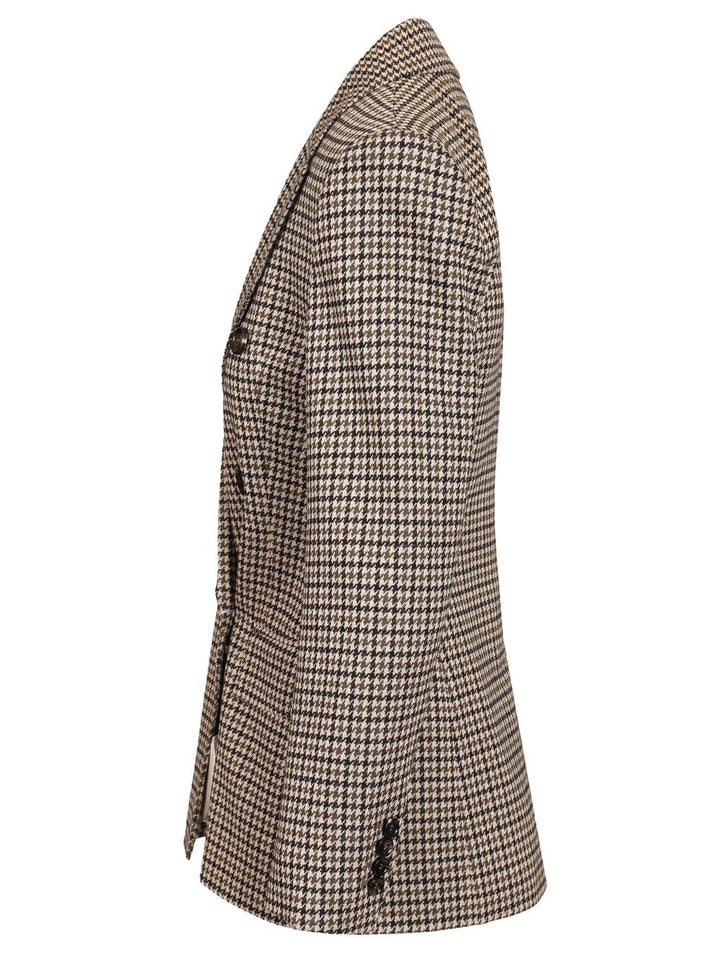 Max Mara Eccelso Blazer Double Breasted Pied De Poule Jackets - Multicolor | a82656f558d466064a19f9aed2bcb849dfdb9dff