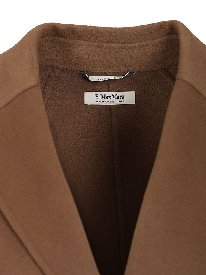 'S Max Mara Midi Coat In Wool Drap Coats - Brown | 2bb99d8b4a5d034d6ab72cfc7de002d66481de10