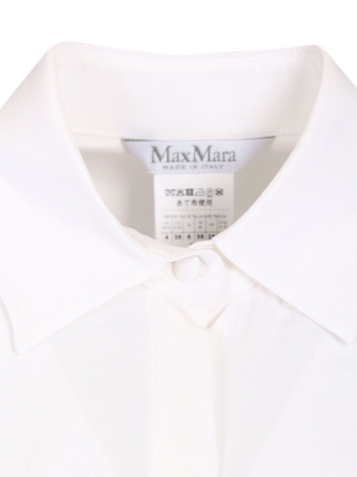 Max Mara Shirt In Silk Crêpe De Chine Shirts - White | 8e7d67427d3e0aa1951fa1ff9268dc5de25f6e11