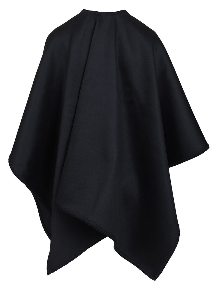 Max Mara Colomba Wool Cape Stitiching Jackets - Blue | c4931421b524868bcb10c5d538425f926a7ddf67
