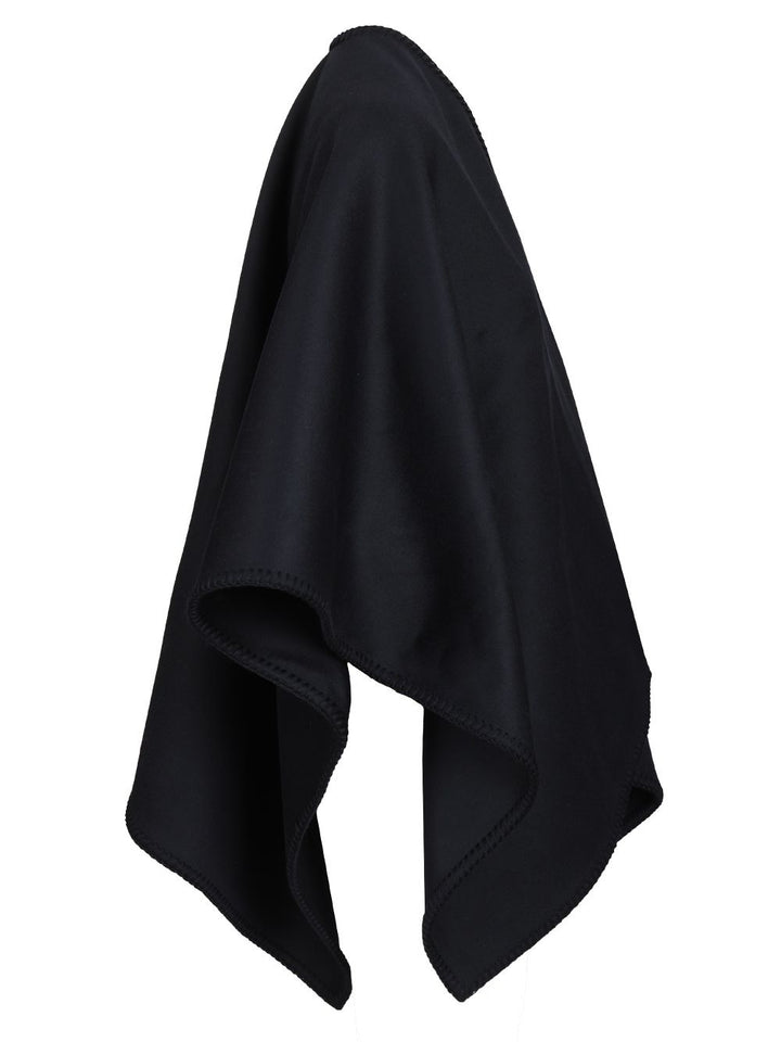 Max Mara Colomba Wool Cape Stitiching Jackets - Blue | 74f0aa5384a38cf8c670fe7eac2aa873a1b9f546