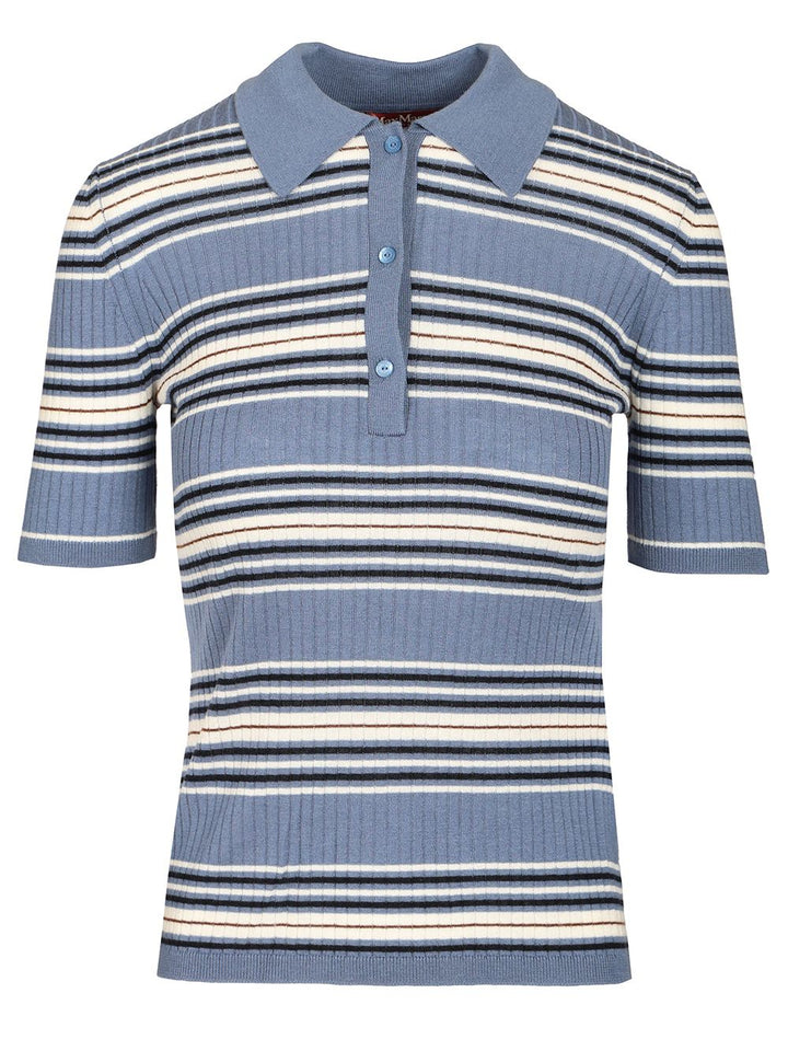 Max Mara Studio Tight-Fitting Polo Shirt Knitwear - Multicolor | 7e5fa8d7d646fbe9091ef200c29215d947334aee