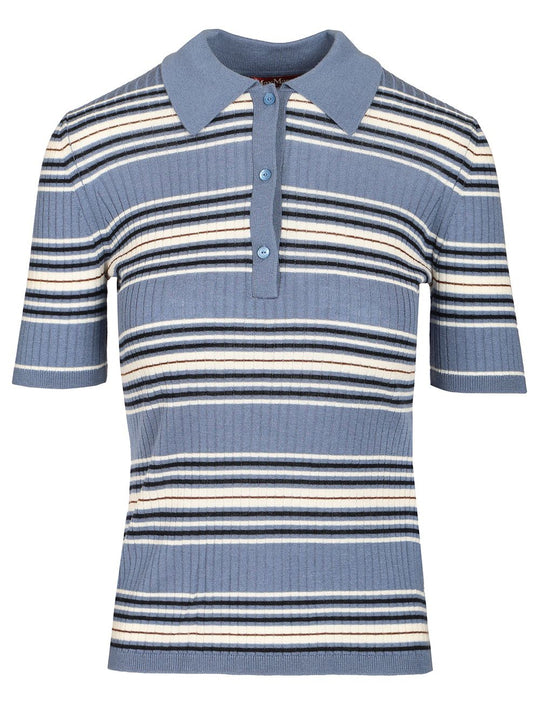 Tallero Short Sleeves Striped Polo Knitwear Multicolor