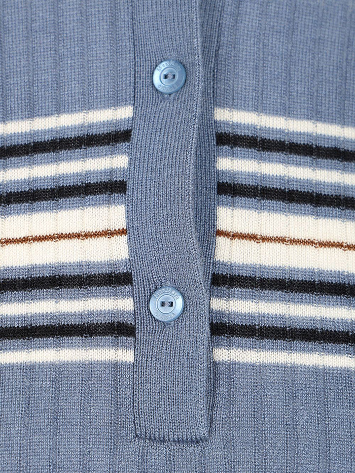 Max Mara Studio Tight-Fitting Polo Shirt Knitwear - Multicolor | 99e0f6b4dfd8671f584d7fb5f0184bc2eb8368a8