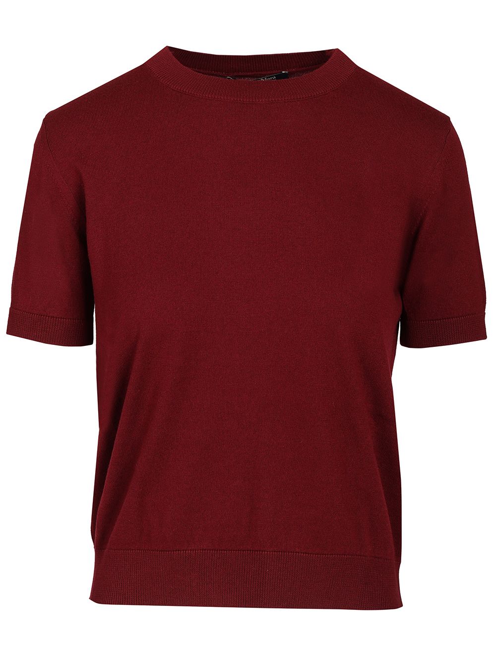 'S Max Mara Sweater In Cotton, Silk And Cashmere Yarn T-Shirt - Bordeaux | 94aeabea42098d50a68dfe70c484519c361af300