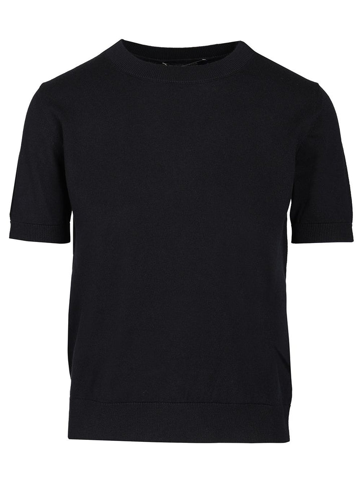 'S Max Mara Sweater In Cotton, Silk And Cashmere Yarn Knitwear - Blue | 0763118e1351c9135e2209021c5dec68195b1832