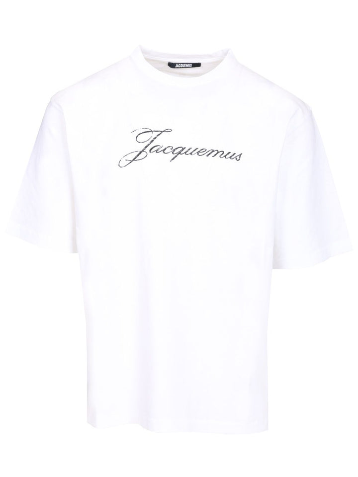 Jacquemus With Writing T-Shirt - White | 213a7e4d9ded0411b8c23f5a460213f209196eac