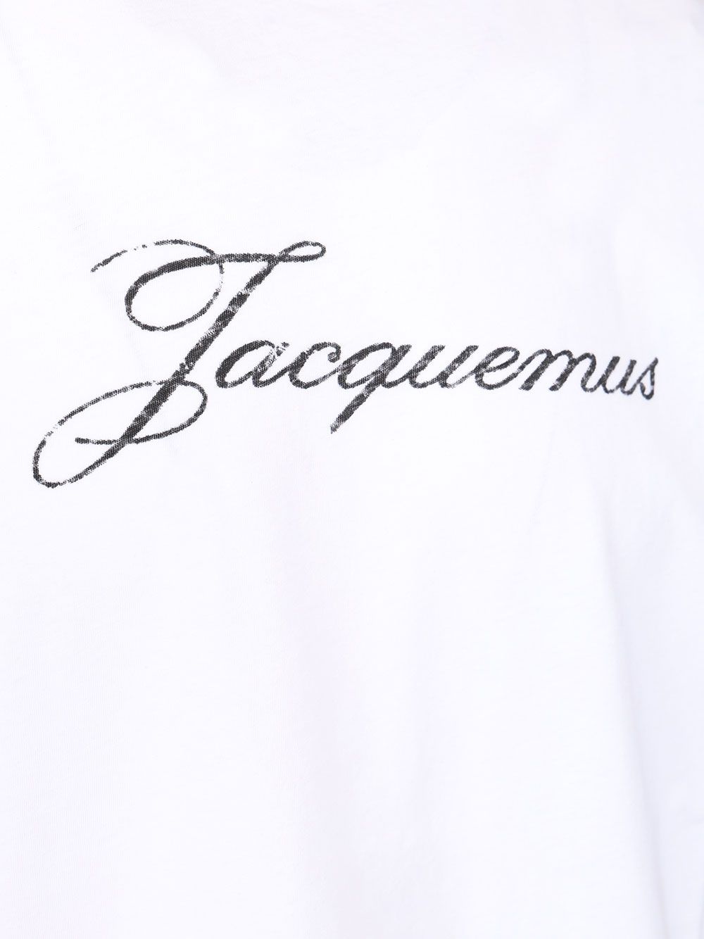 Jacquemus With Writing T-Shirt - White | bcdcfe9d61346b3af9bc3220cfe79e07aa25162f