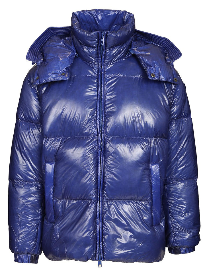Diesel Quilted Taslan Down Jacket With Viraloff® Treatment Coats - Blue | 19ec4ca0d96963d7e3b9195c3acb0fff13e9b2ec