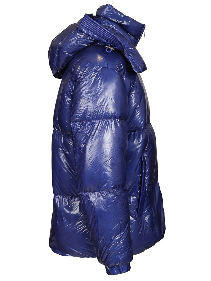Diesel Quilted Taslan Down Jacket With Viraloff® Treatment Coats - Blue | 074e0be96ad53954e7ce47373e075d550a6761f0