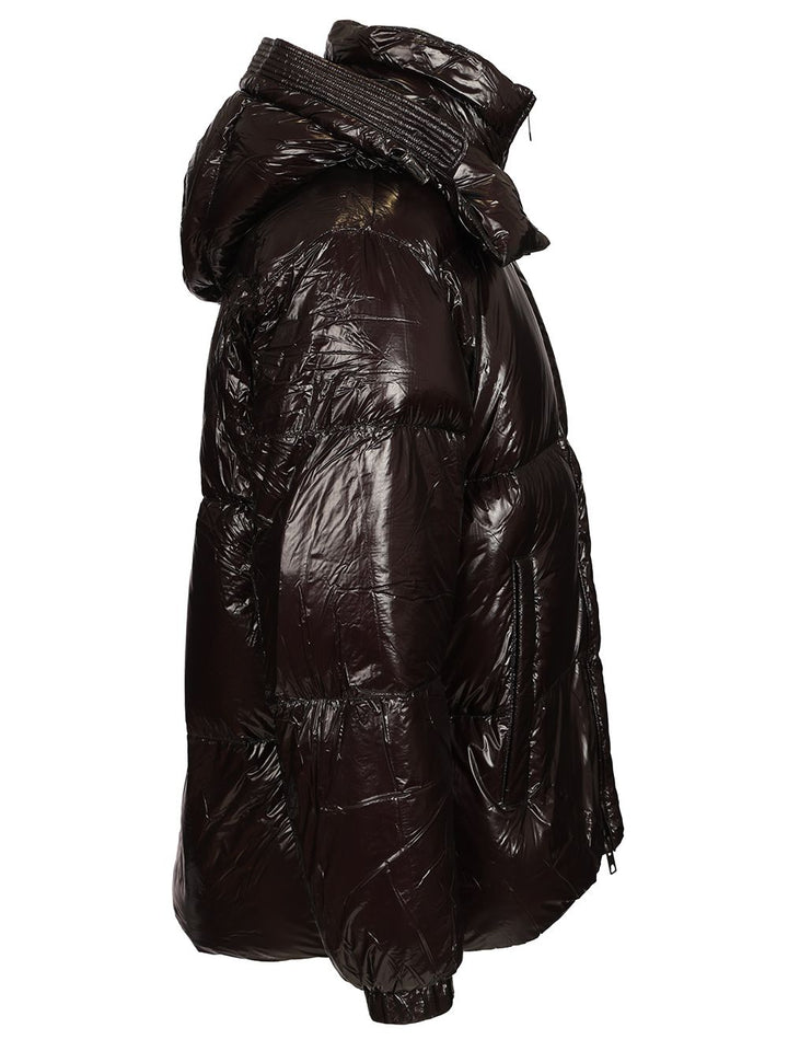 Diesel Quilted Taslan Down Jacket With Viraloff® Treatment Coats - Black | d5b881d1860d8c5931673f7f6ec5615dd7ba43ba