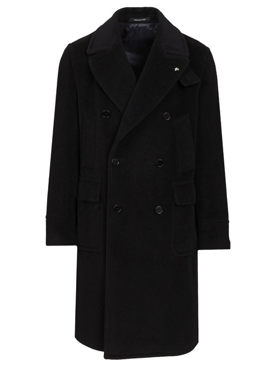 Double-Breasted Wool Coat Coats Blue