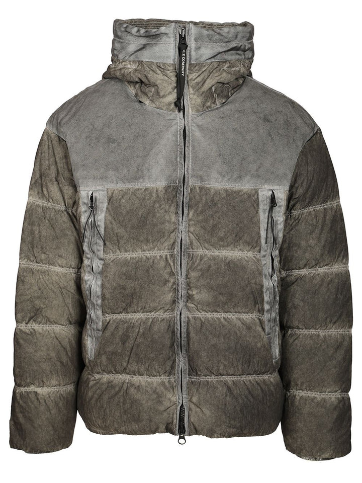 C.P. Company Quilted Jacket With Hood Coats - Black | 94a4f3c286c3007b987a2e6689d6225eca2a8b9e