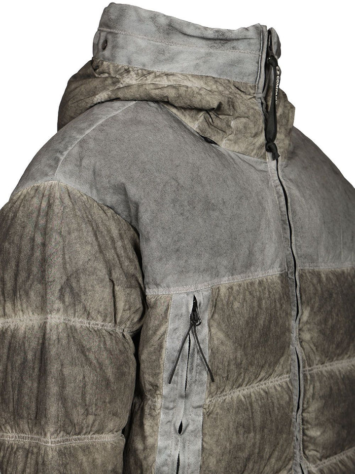 C.P. Company Quilted Jacket With Hood Coats - Black | e4f88f7ea8143fe7055eae7c9629cb952729f31b