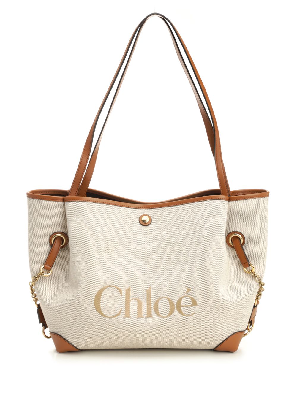 Chloe' Chloé Clover Canvas Bag Shoulder Bags - White | 363f43dae47c58ad81364a4dbade766b45b99b32