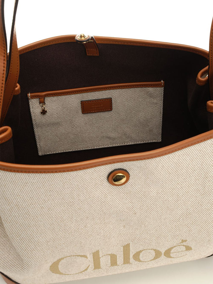 Chloe' Chloé Clover Canvas Bag Shoulder Bags - White | 428e6d4d0443f1d280986f764a8501ca13043fcf