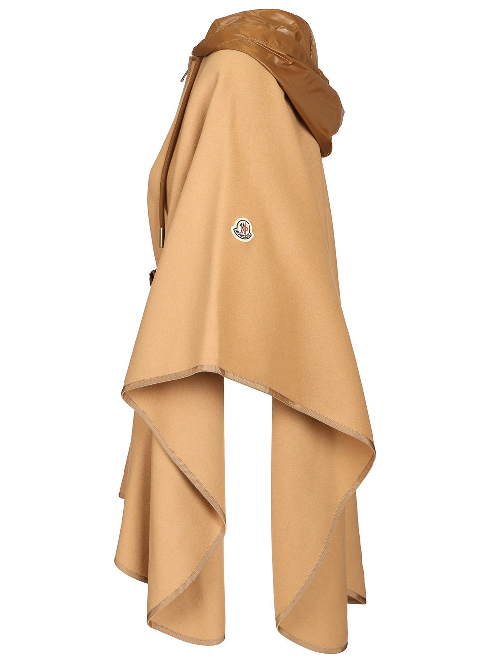 Moncler Padded Cape In Wool Blend Jackets - Beige | 8478a8fcad602a21dfeca96c0a2db94f4584e042