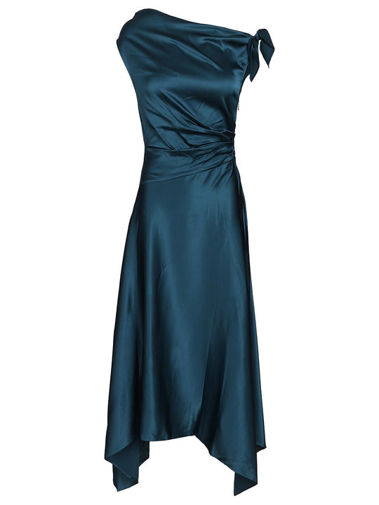 Portia Silk Dress Dresses Blue