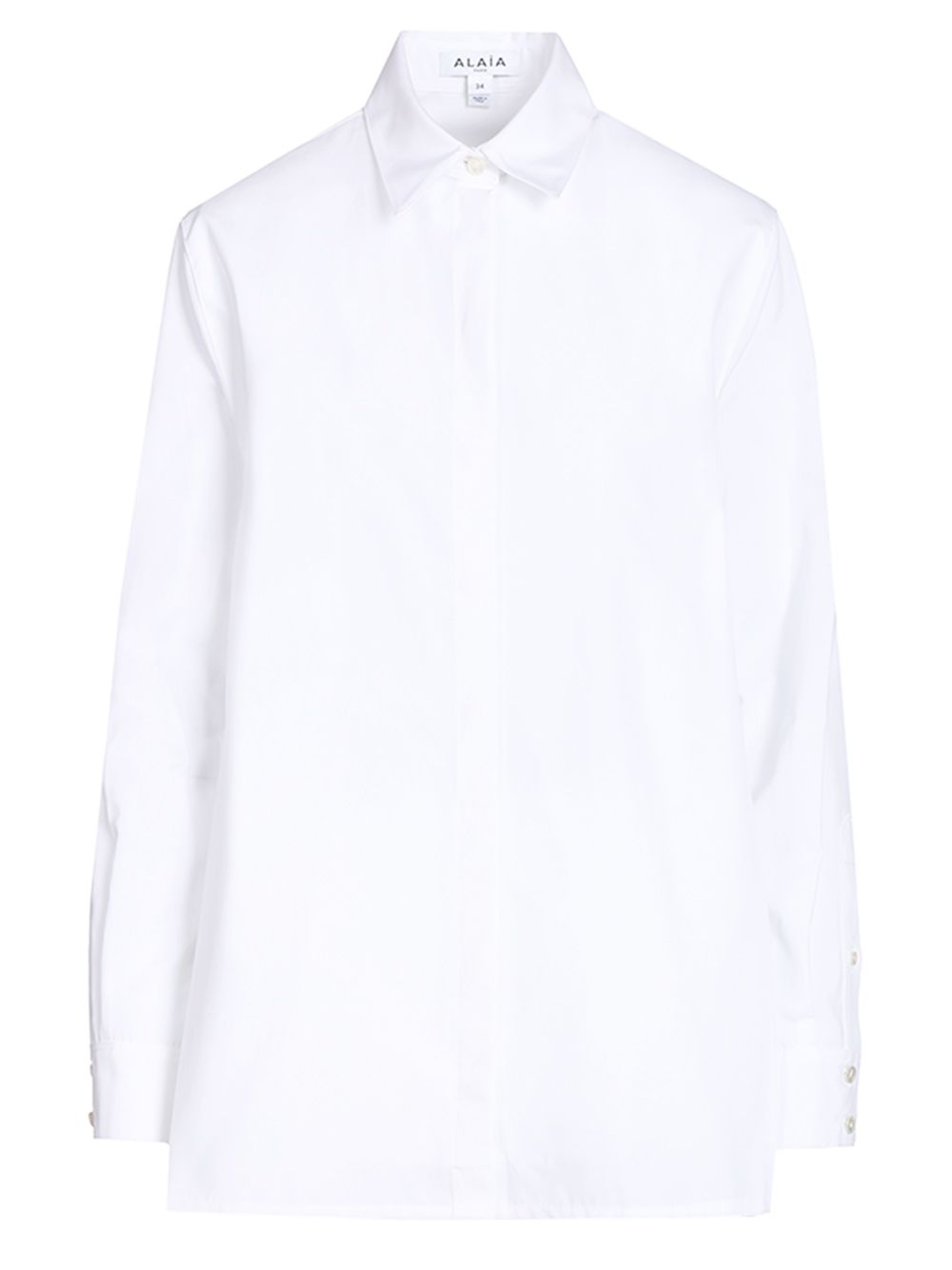 AlaÏA Asymmetrical Shirt Shirts - White | 751a616abda09a7d9d9d53f37248eb0bb65a845a