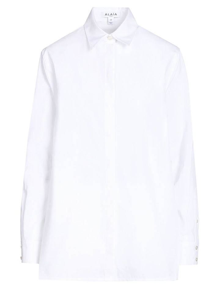 AlaÏA Asymmetrical Shirt Shirts - White | 751a616abda09a7d9d9d53f37248eb0bb65a845a