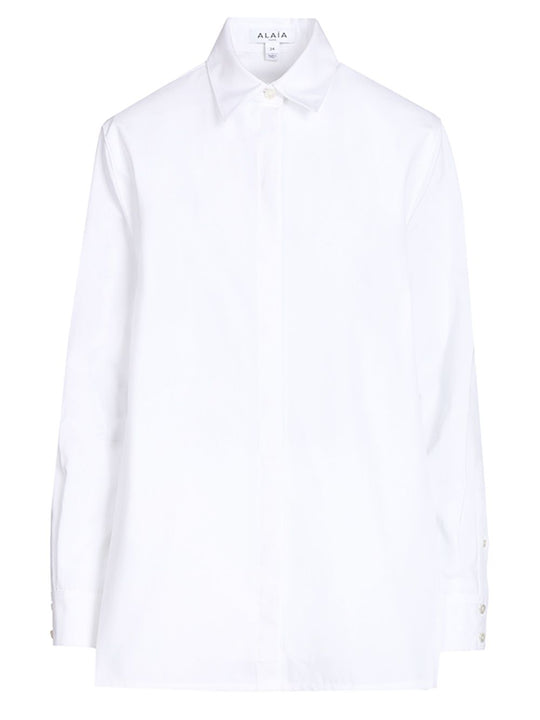 Asymmetrical Shirt Shirts White