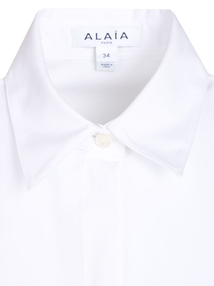 AlaÏA Asymmetrical Shirt Shirts - White | b49366bfb78aad6c5142c8d726dc7e73ede5ec84