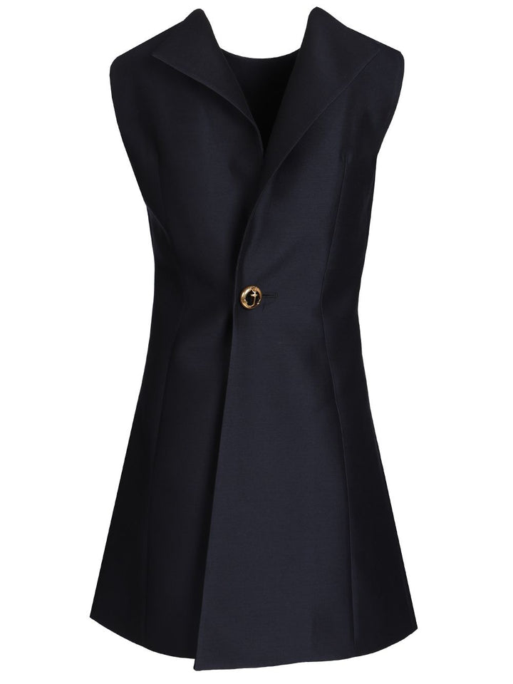 Balenciaga Mini Abito A Trapezio In Lana E Seta Dresses - Blue | 6d2bd73ceba395a0c9e9ea799b833b1a0c04f3e9