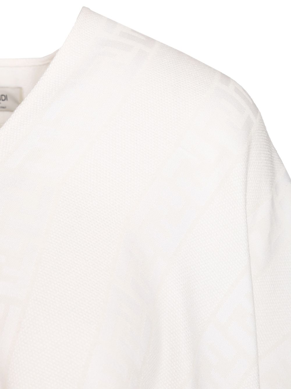 Fendi Ff Ivory Wool And Silk Poncho Jackets - White | 1b9dfd787fc90a01de73376d165bd4d8472d3849