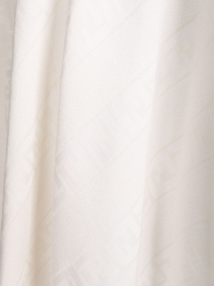 Fendi Ff Ivory Wool And Silk Poncho Jackets - White | c9217ebe452464857c4381bb909bc78adb6c8a4f