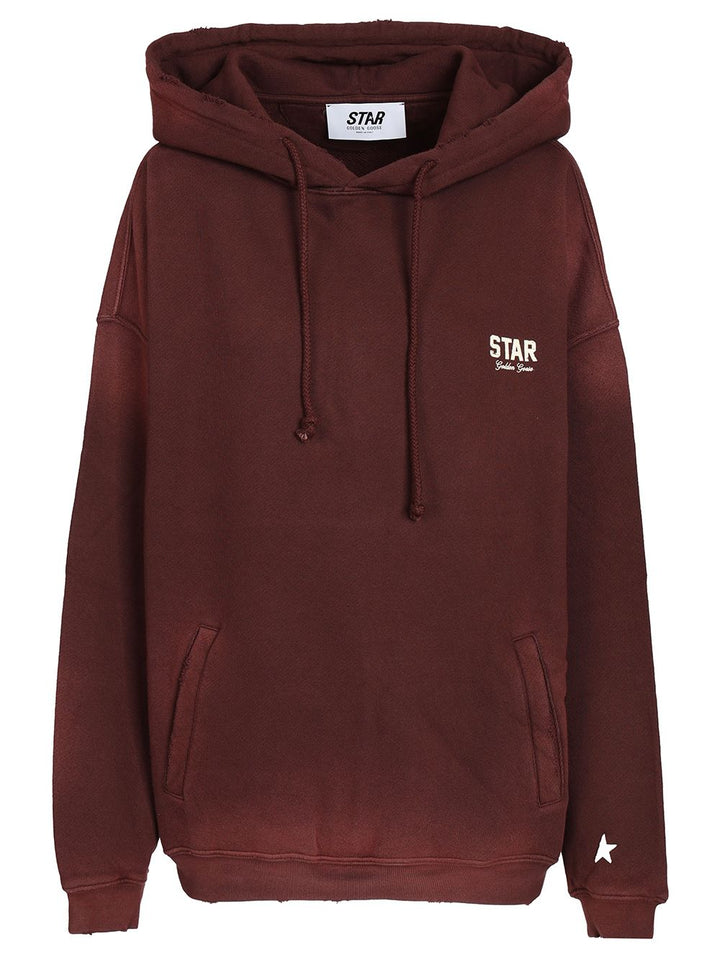 Golden Goose Deluxe Brand Oversized Star Sweatshirt Sweatshirts - Bordeaux | fb8a7ac98e1ba6767e73a061d680b0a1786377e1