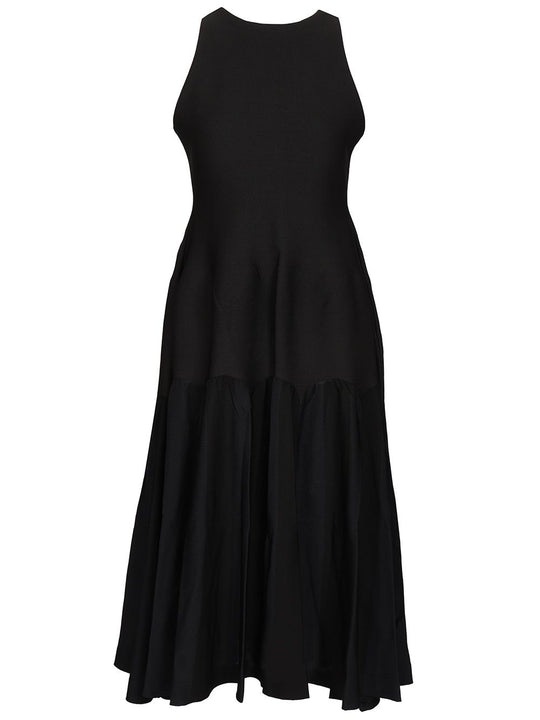 Stretch Knit Dresses Black