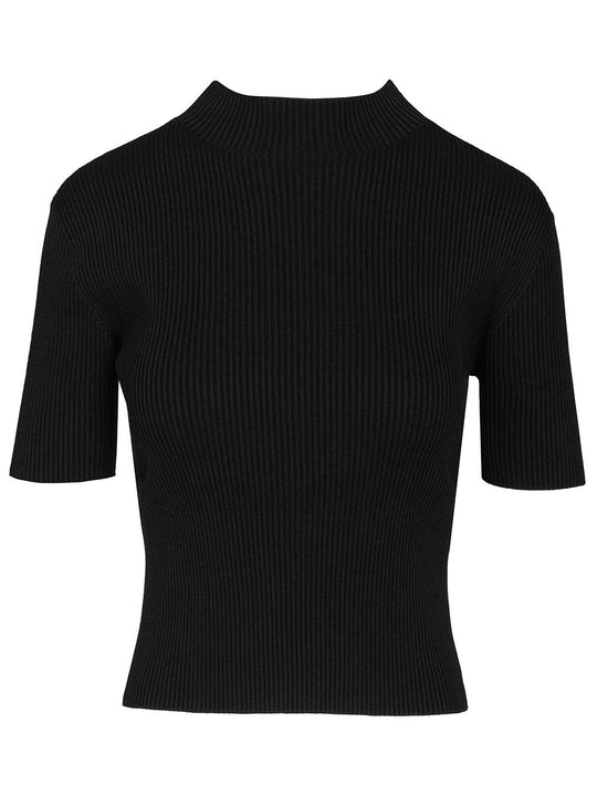 Portrait Lucent Short Sleeve Top Tops Black