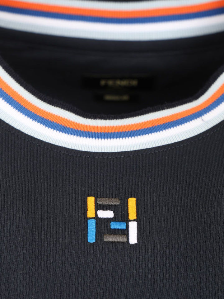 Fendi Regular-Fit T-Shirt - Blue | 8966ee8944417ae26c4ed2318c48736e19c58b41