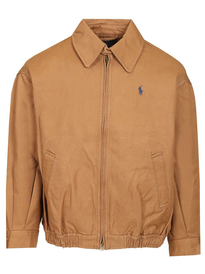 Polo Ralph Lauren Oversized Cotton Windbreaker Jackets - Brown | c6e9bb4a416b4a372e3172bdef7a035e1c72743d