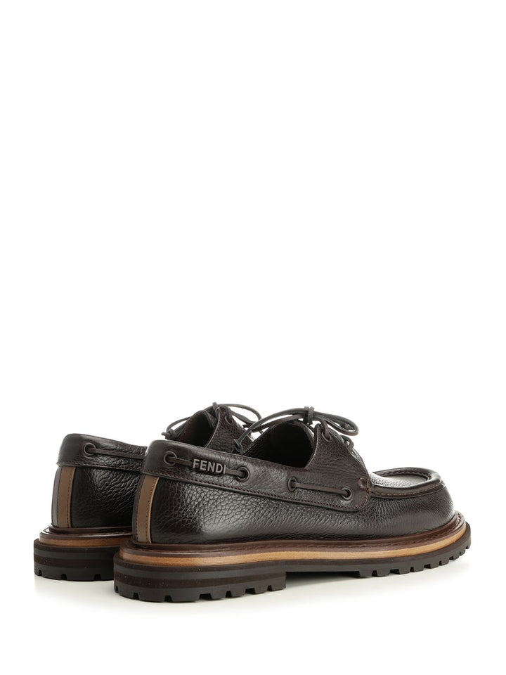Fendi Pequin Lace-Up Scarpe basse - Brown | 5f05e802b55f84132523a9eb72c9337deee44d03