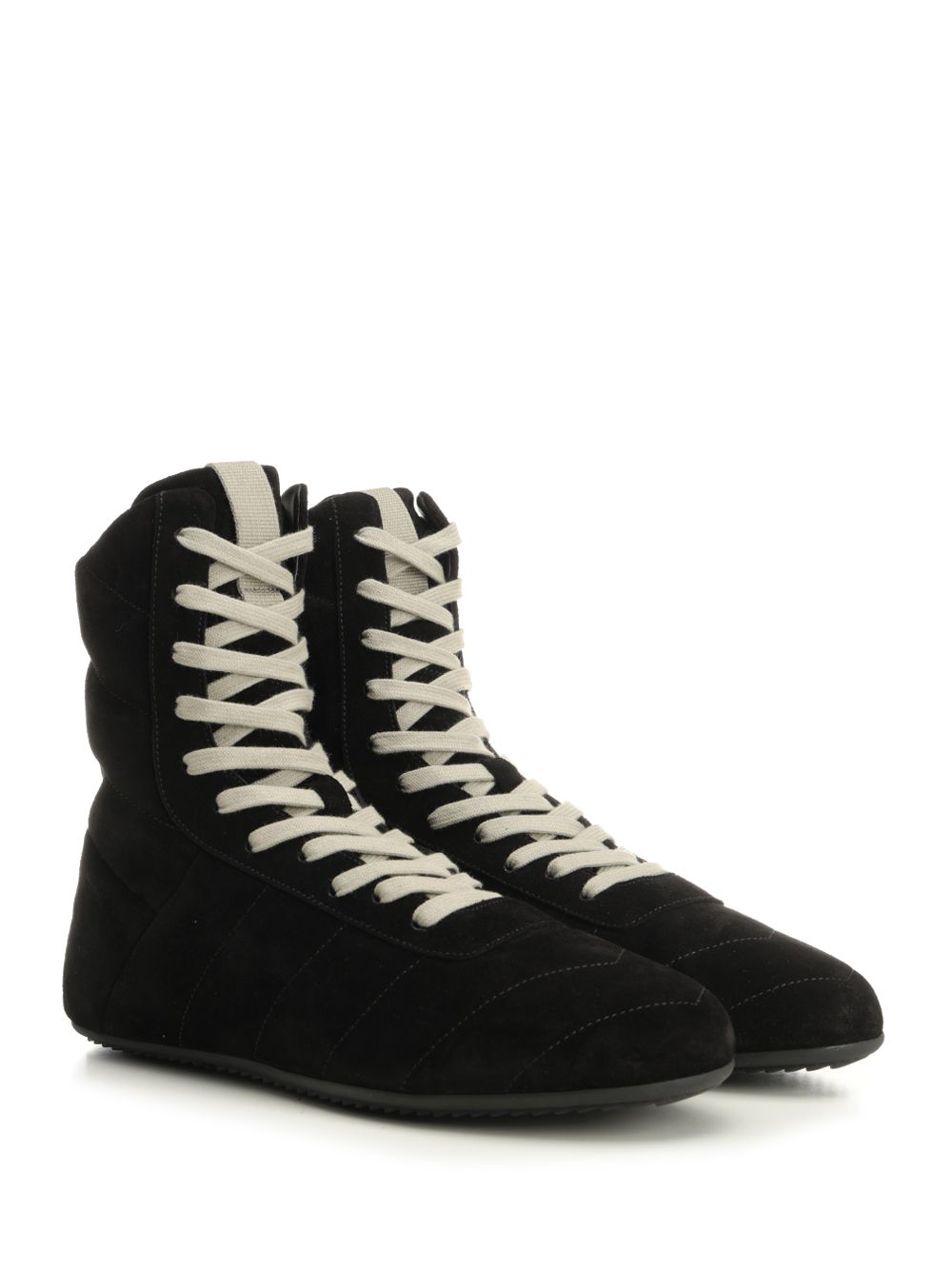 Rick Owens Quilted Minimalist High Sneakers - Black | e893563fafee6b65eeaf8fbdf3e90f263af86c81