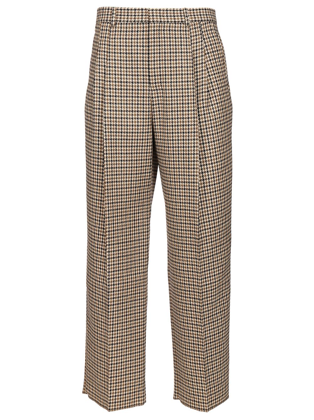Emporio Armani Pleated Wide-Leg  In A Tartan Check Motif Trousers - Multicolor | 2e72a690fa146beb93c1f7c5b98f6cff0dff9d08