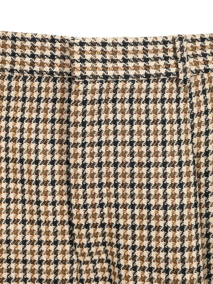 Emporio Armani Pleated Wide-Leg  In A Tartan Check Motif Trousers - Multicolor | 1cd0e4fc6a47275dc16c46949f1f67a1b8dda05f