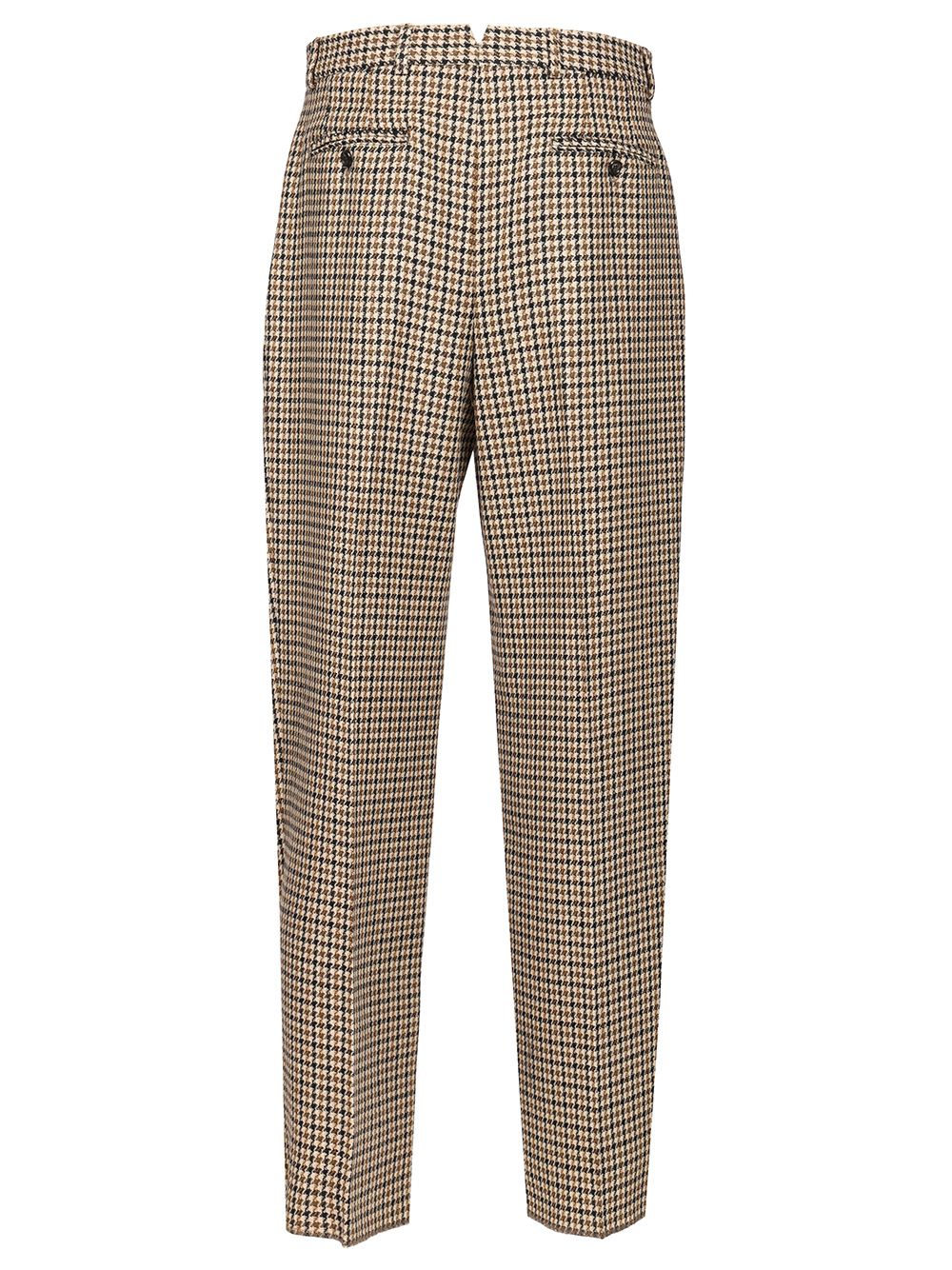 Emporio Armani Pleated Wide-Leg  In A Tartan Check Motif Trousers - Multicolor | b83677dba9dc31192b5aebbeaca7f0fcfd323d9f