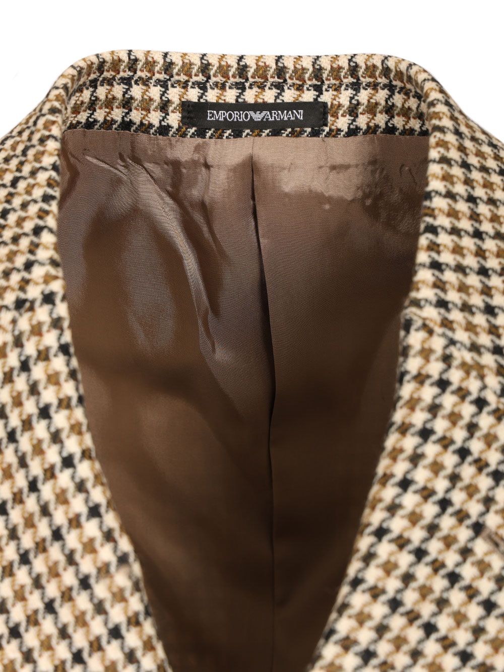 Emporio Armani Double-Breasted Blazer Artan Check Motif Jackets - Multicolor | e6b5ccb783501367a9e52c229f478a5c71e6a87e