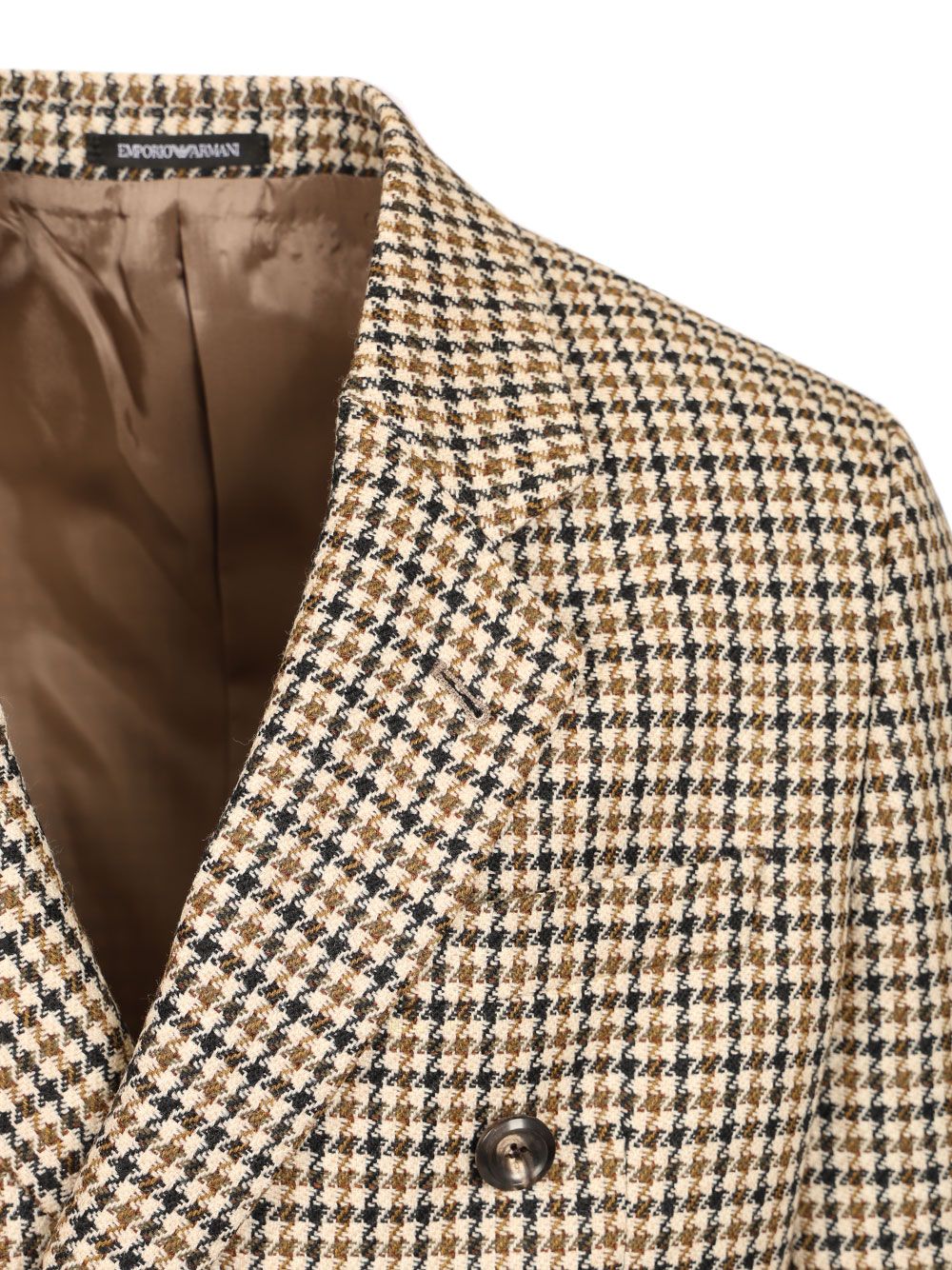 Emporio Armani Double-Breasted Blazer Artan Check Motif Jackets - Multicolor | ee45188654f931587dee8289b6f8871ec0830da9