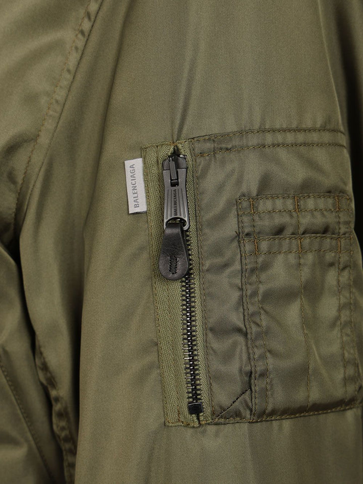 Balenciaga Bomber Jacket With Pockets Jackets - Green | a384a4977a0837fd7535ba410df956f9c820a215