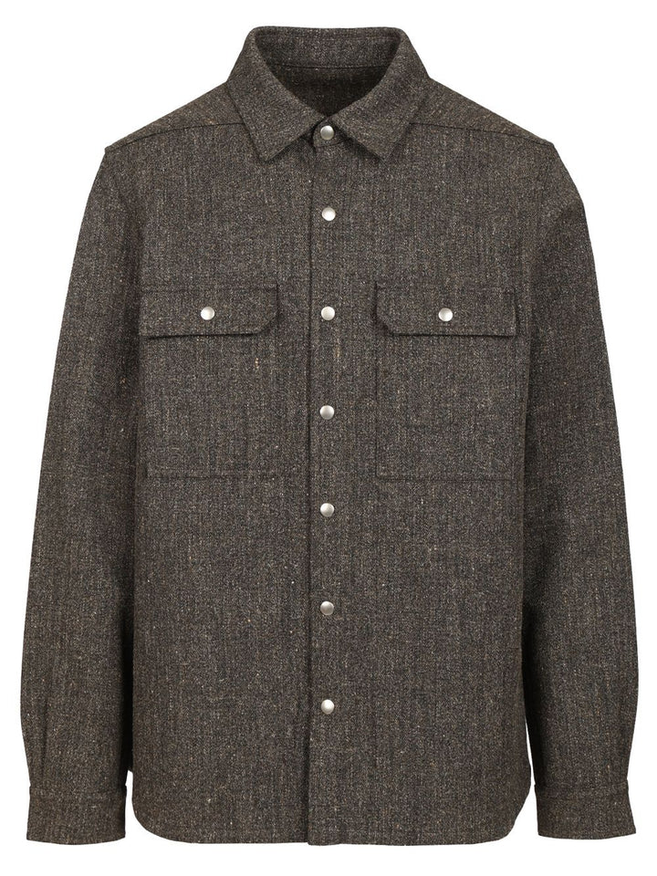 Rick Owens Carbone Outershirt Jackets - Grey | 13b41792831a8bfb40c7af4743486350e5a5473c