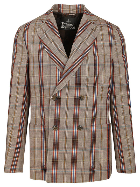 Cruise Double-Breasted Jacket Jackets Beige
