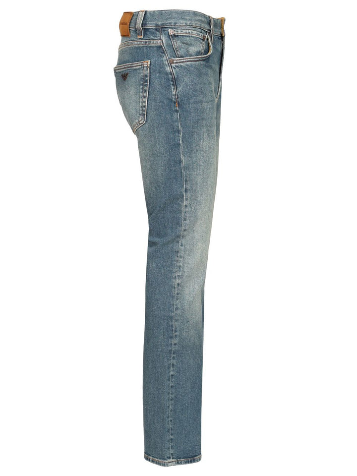 Emporio Armani Straight Leg Jeans - Blue | ba3cd4ef585a2b992cfdfd6bb60c9819f3bc18cd