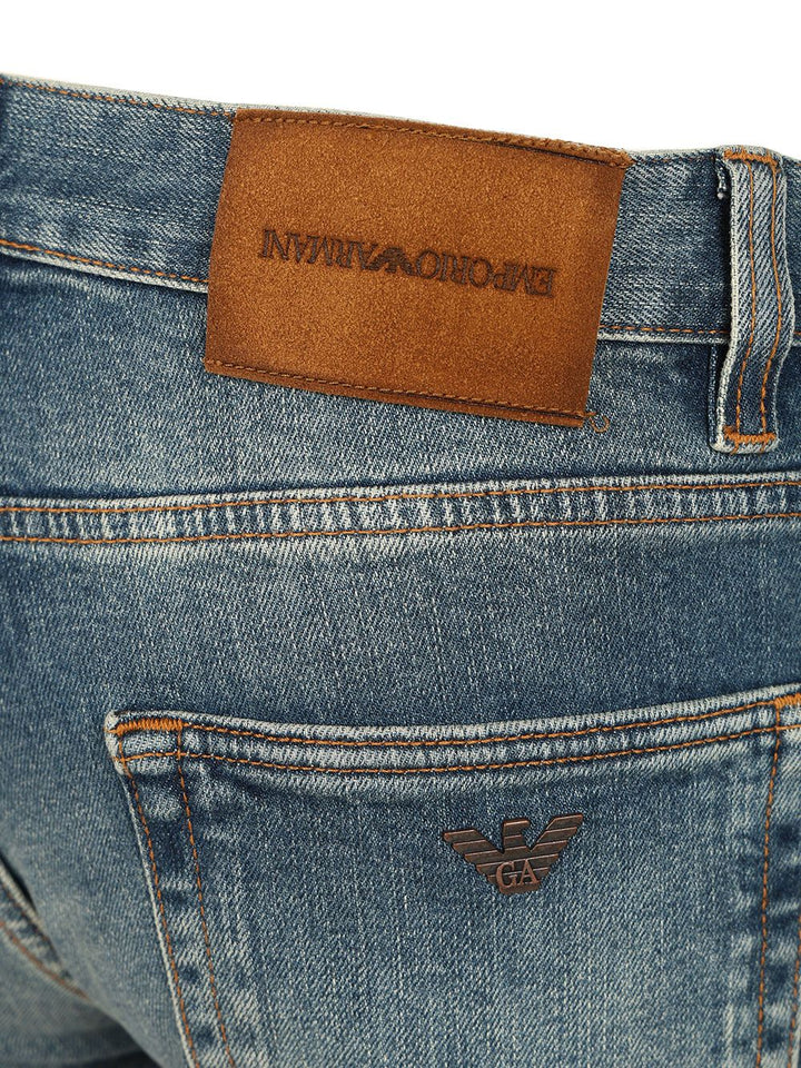 Emporio Armani Straight Leg Jeans - Blue | 4e4411ad96c7b4b555ea31d956585a2d5445ba7c